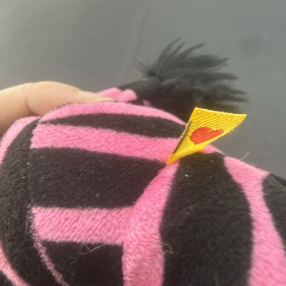 Build-A-Bear 8" Pink & Black Striped Zebra Safari Smallfry - Picture 9 of 9